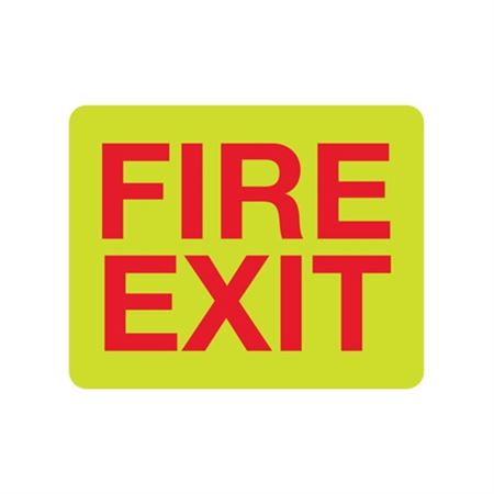 Luminescent Fire Exit 8"x10" Sign